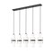 Z-Lite Cayden Linear Chandelier, 5-Light, 4.75in W x 42in L x 16.75in H, Matte Black/Clear, Etched Opal 1946P-5L-MB - alternate 1